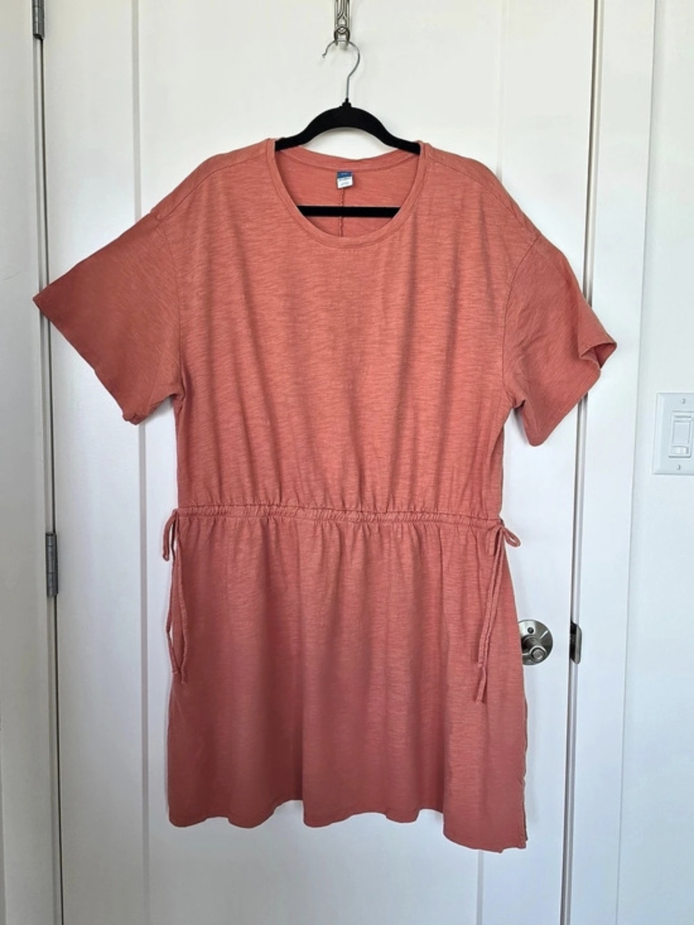 Old Navy Waist-Defined Short-Sleeve Slub-Knit Mini T-Shirt Dress Size XXL